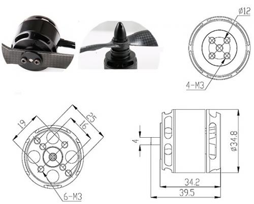 Avizar X3 470KV Multi-Rotor Brushless Motor