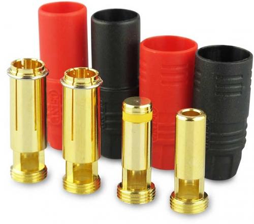 AS150 7mm Gold Plated Anti Spark Connector Set 
