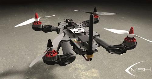MSH Tetras 280 FPV Quadcopter Tilt Racer kit with PCB Orange 