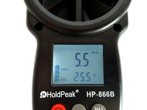 Digital Anemometer with Wind and temperature measurement instrument