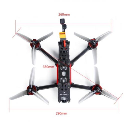 TITAN DC5 HD v1.4 5 Inch 222mm Compitable with DJI Air Unit frame Kit 