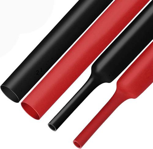 Heat Shrink Tubing D: 2.4mm, 2:1 rate, 1 meter, Red and Black 