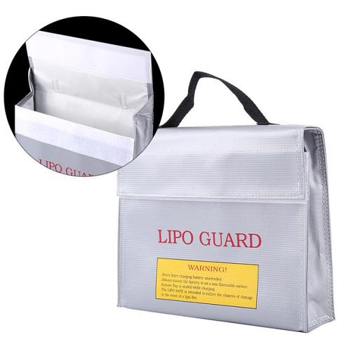 Fireproof Portable Lithium Battery Lipo Guard Slim Case size