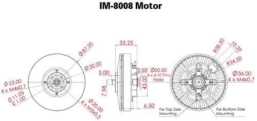 Scorpion UAV Industrial Multirotor Motor IM-8016-100kv 